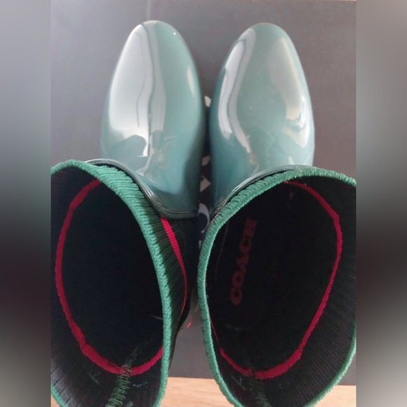 COACH Rubber Rainbootie US 7 *NEW WITH BOX* - Picture 5 of 8